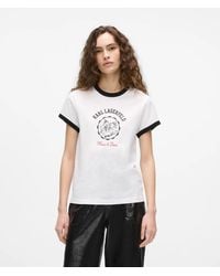 KARL LAGERFELD - Ikon Choupette Muse T-Shirt - Lyst