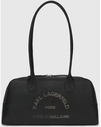 KARL LAGERFELD - K/Daily Leather Bowling Bag - Lyst
