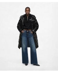 KL Jeans - Long Shiny Puffer Jacket - Lyst