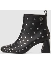 KARL LAGERFELD - Beata Studded Ankle Boots - Lyst