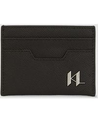 KARL LAGERFELD - K/Monogram Leather Cardholder - Lyst