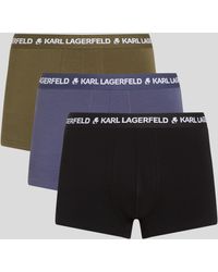 Karl Lagerfeld - Multicolored Karl Logo Trunks – 3 Pack - Lyst