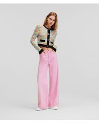 Karl Lagerfeld - High-waist Wide-leg Jeans - Lyst