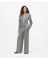 KARL LAGERFELD - Wide-Leg Checked Pants - Lyst