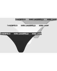 KARL LAGERFELD - Logo Brazilian Briefs – 3-Pack, Multicoloured - Lyst