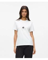 KARL LAGERFELD - Ikon Circle Logo T-Shirt - Lyst