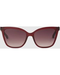 KARL LAGERFELD - Signature Slim Rectangular Sunglasses - Lyst