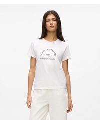 KARL LAGERFELD - Slim-Fit Rue St-Guillaume Glitter T-Shirt - Lyst