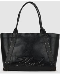 KARL LAGERFELD - K/Ville Medium Studded Tote Bag - Lyst