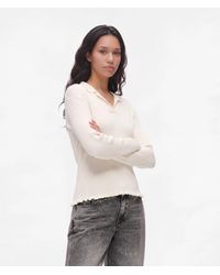KL Jeans - Rib-Knit Polo Top - Lyst
