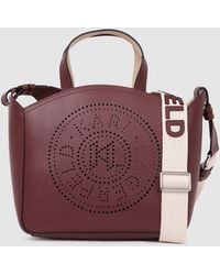 KARL LAGERFELD - K/Circle Perforated Small Tote Bag - Lyst