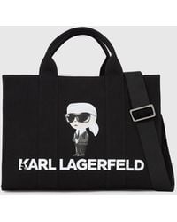KARL LAGERFELD - Ikon Aquarelle Canvas Tote Bag - Lyst