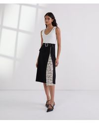 Karl Lagerfeld - Pleat Detail Skirt - Lyst