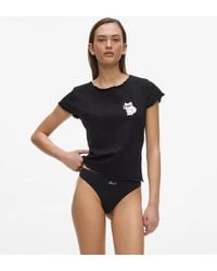 KARL LAGERFELD - Ikon Choupette Pajama T-Shirt - Lyst