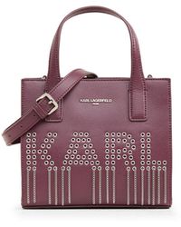 Karl Lagerfeld - | Women's Nouveau Small Tote Bag | Wine Red - Lyst