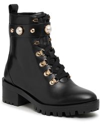 karl lagerfeld women's pavan lace up cold weather boots