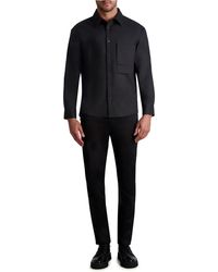 Karl Lagerfeld - | Men's Oversized Pocket Button Up Shirt | Black | Size Xs - Lyst