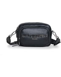 Karl Lagerfeld - | Women's Voyage Crossbody Bag | Black/gunmetal - Lyst