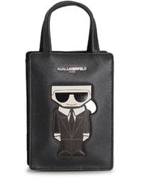 Karl Lagerfeld - | Women's Maybelle Karl Cell Phone Bag | Black - Lyst