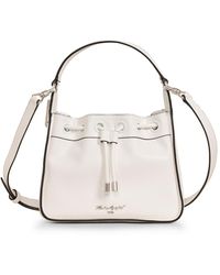 Karl Lagerfeld - | Women's Sables Cinch Bucket Crossbody Bag | Winter White/silver - Lyst