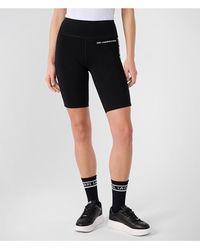 Karl Lagerfeld - | Women's Double L Logo Tape Bike Shorts | Black | Cotton/spandex - Lyst
