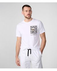 Karl Lagerfeld - | Men's Printed Character T-shirt | White | Size Xs - Lyst