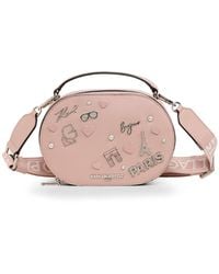 Karl Lagerfeld - | Women's Maybelle Cate Pins Oval Crossbody Bag | Rose Smoke Pink - Lyst