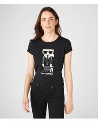 Karl Lagerfeld - | Women's Karl Kocktail T-shirt | Black | Cotton/spandex | Size Xs - Lyst