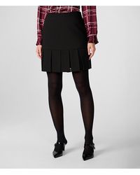 Karl Lagerfeld - | Women's Pleated Mini Skirt | Black - Lyst