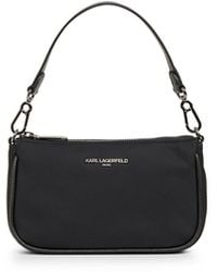 Karl Lagerfeld - | Women's Maybelle Demi Shoulder Bag | Black/dark Gunmetal - Lyst