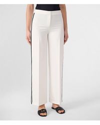 Karl Lagerfeld - | Women's Colorblock Side Stripe Pants | Soft White - Lyst