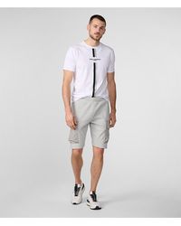 Karl Lagerfeld - | Men's Cargo Pocket French Terry Shorts | Heather Grey | Cotton/polyester - Lyst