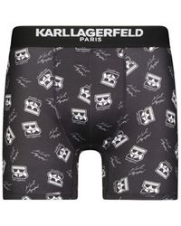 Karl Lagerfeld - | Men's 3 Pack Boxer Brief- Multi Logo Print | Black Print | Size Medium - Lyst