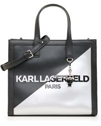 Karl Lagerfeld - | Women's Nouveau Tote Bag | Black/silver | Size - Lyst