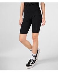 Karl Lagerfeld - | Women's Monogram Biker Shorts | Black | Cotton/spandex | Size 2xs - Lyst
