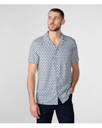 Karl Lagerfeld - | Men's 3d Block Print Short Sleeve Shirt | Blue | Size Xs - Lyst