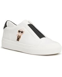 Karl Lagerfeld - | Women's Ceci Slip On Sneakers | Bright White/black | Size 10 - Lyst