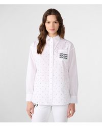 Karl Lagerfeld - | Women's Bonjour Pocket Shirt | White | Size 2xs - Lyst