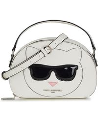 Karl Lagerfeld Maybelle Choupette Top Handle Crossbody - White
