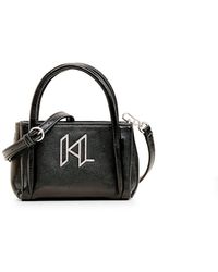 KARL LAGERFELD PARIS Adele Monogram Crossbody Bucket Bag - Macy's