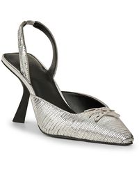 Karl Lagerfeld - | Women's Aline Slingback Angular Heel | Silver Grey - Lyst