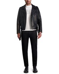 Karl Lagerfeld - | Men's Studded Biker Jacket | Black | Size Large - Lyst