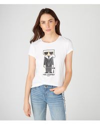 Karl Lagerfeld - | Women's Karl Kocktail T-shirt | White | Cotton/spandex | Size 2xs - Lyst