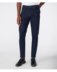 Karl Lagerfeld - | Men's Denim Pants With Reflective Details | Blue | Size 29 - Lyst