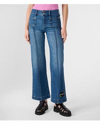 Karl Lagerfeld - | Women's Capsule Wide Leg Jean - | Navy Blue | Cotton/spandex - Lyst
