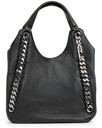 Karl Lagerfeld - | Women's Gaelle Chain Hobo Tote Bag | Black/silver - Lyst
