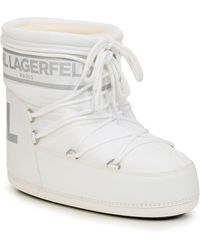 karl lagerfeld women's pavan lace up cold weather boots