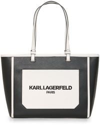 Karl Lagerfeld - | Women's Maybelle Logo Tote Bag | Black/white - Lyst