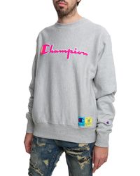 champion reverse weave aop script crew