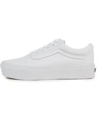 leather old skool platform shoes